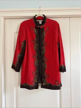 Chico’s “Encrusted Splendor” Cardigan Jacket Size 2